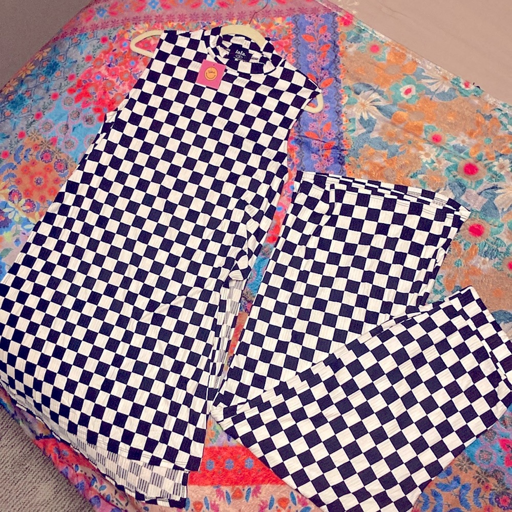 *NWT* Women’s Dressed in Lala checkered play suit size M
